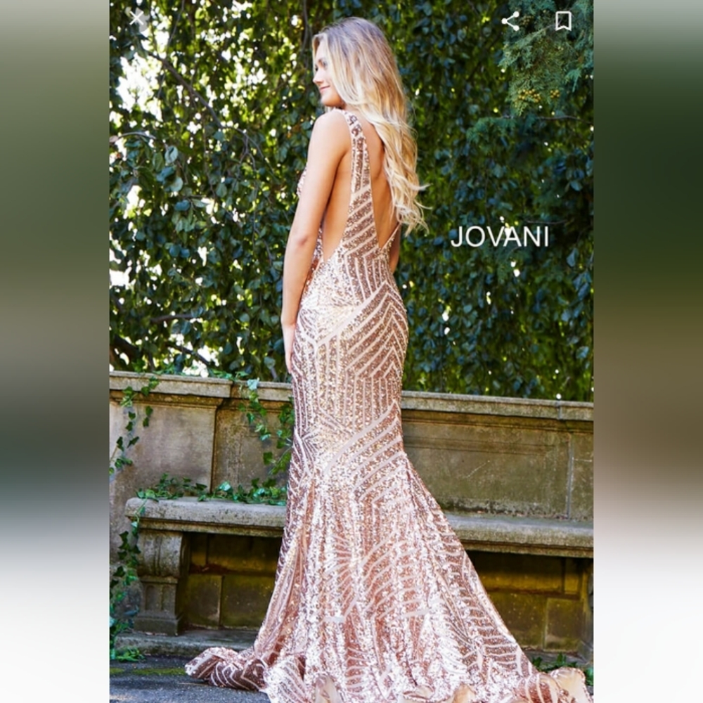 Jovani Leah Rose Gold